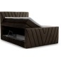 Ensemble boxspring complet 140x200 tête de lit + sommiers + matelas + surmatelas CANDY - velours luxe chocolat Ensemble boxspring complet 140x200 tête de lit + sommiers + matelas + surmatelas CANDY - velours luxe chocolat