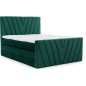 Ensemble boxspring complet 140x200 tête de lit + sommiers + matelas + surmatelas CANDY - velours luxe vert Ensemble boxspring complet 140x200 tête de lit + sommiers + matelas + surmatelas CANDY - velours luxe vert