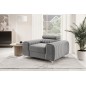 Fauteuil 1 place en tissu velours catégorie luxe, gris, LARIO Fauteuil 1 place en tissu velours catégorie luxe, gris, LARIO