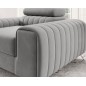 Fauteuil 1 place en tissu velours catégorie luxe, gris, LARIO Fauteuil 1 place en tissu velours catégorie luxe, gris, LARIO