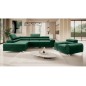 Fauteuil 1 place en tissu velours catégorie luxe, gris, LARIO Fauteuil 1 place en tissu velours catégorie luxe, gris, LARIO