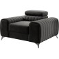 Fauteuil 1 place en tissu velours catégorie luxe, gris foncé, LARIO Fauteuil 1 place en tissu velours catégorie luxe, gris foncé, LARIO