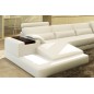 Canapé d'angle en cuir italien 7 places BEST, blanc, angle droit Canapé d'angle en cuir italien 7 places BEST, blanc, angle droit