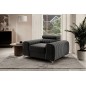 Fauteuil 1 place en tissu velours catégorie luxe, gris foncé, LARIO Fauteuil 1 place en tissu velours catégorie luxe, gris foncé, LARIO