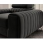 Fauteuil 1 place en tissu velours catégorie luxe, gris foncé, LARIO Fauteuil 1 place en tissu velours catégorie luxe, gris foncé, LARIO
