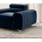 Fauteuil 1 place en tissu velours catégorie luxe, bleu, LARIO Fauteuil 1 place en tissu velours catégorie luxe, bleu, LARIO