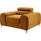 Fauteuil 1 place en tissu velours catégorie luxe, bronze, LARIO Fauteuil 1 place en tissu velours catégorie luxe, bronze, LARIO