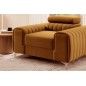 Fauteuil 1 place en tissu velours catégorie luxe, bronze, LARIO Fauteuil 1 place en tissu velours catégorie luxe, bronze, LARIO
