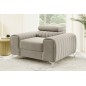 Fauteuil 1 place en tissu velours catégorie luxe, beige, LARIO Fauteuil 1 place en tissu velours catégorie luxe, beige, LARIO