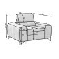 Fauteuil 1 place en tissu velours catégorie luxe, noir, LARIO Fauteuil 1 place en tissu velours catégorie luxe, noir, LARIO