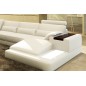 Canapé d'angle en cuir italien 7 places BEST, blanc, angle gauche Canapé d'angle en cuir italien 7 places BEST, blanc, angle gauche