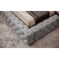 Lit 140x200 capitonné en velours luxe avec coffre, gris, PRIMO Lit 140x200 capitonné en velours luxe avec coffre, gris, PRIMO