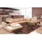 Canapé d'angle en cuir italien 7 places BEST, beige, angle droit Canapé d'angle en cuir italien 7 places BEST, beige, angle droit