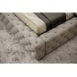 Lit 160x200 capitonné en velours luxe avec coffre, beige, PRIMO Lit 160x200 capitonné en velours luxe avec coffre, beige, PRIMO