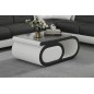 Table basse design LUXIA, blanc et noir Table basse design LUXIA, blanc et noir