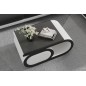 Table basse design LUXIA, blanc et noir Table basse design LUXIA, blanc et noir