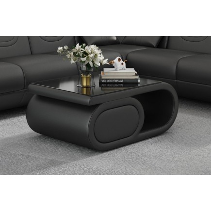 Table basse design LUXIA, noir uni