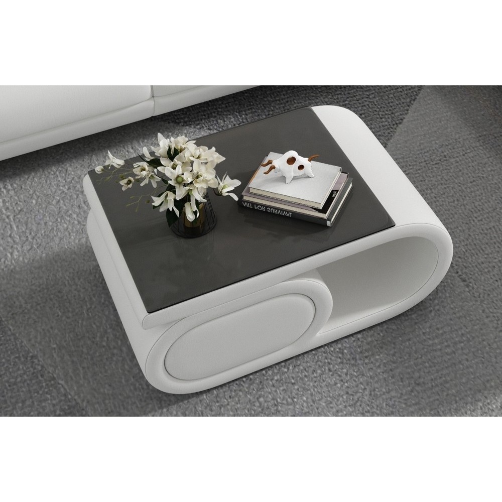 Table basse design LUXIA, blanc uni Table basse design LUXIA, blanc uni