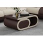 Table basse design LUXIA, chocolat et beige Table basse design LUXIA, chocolat et beige