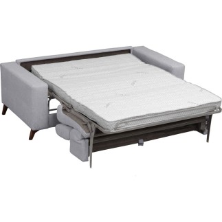 Canapé 3 places convertible en tissu de luxe AVIR, gris clair