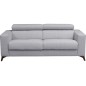 Canapé 3 places convertible en tissu de luxe AVIR, gris clair