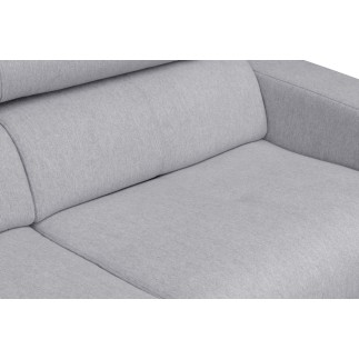 Canapé 3 places convertible en tissu de luxe AVIR, gris clair