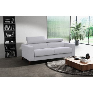 Canapé 3 places convertible en tissu de luxe AVIR, gris clair