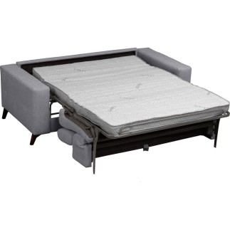 Canapé 3 places convertible en tissu de luxe AVIR, gris foncé
