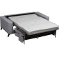 Canapé 3 places convertible en tissu de luxe AVIR, gris foncé Canapé 3 places convertible en tissu de luxe AVIR, gris foncé