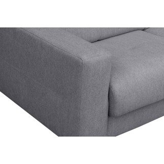 Canapé 3 places convertible en tissu de luxe AVIR, gris foncé