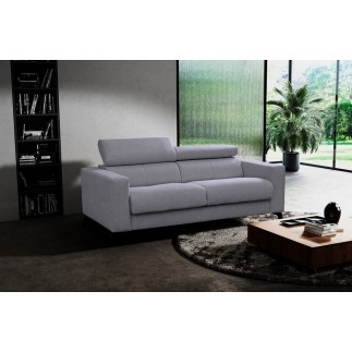 Canapé 3 places convertible en tissu de luxe AVIR, gris foncé