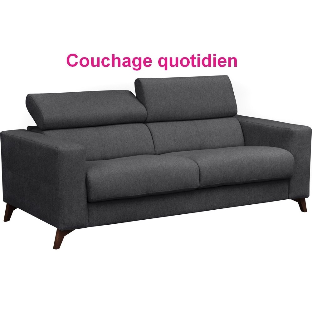 Canapé 3 places convertible en tissu de luxe AVIR, anthracite, Gris anthracite Canapé 3 places convertible en tissu de luxe AVIR, anthracite, Gris anthracite