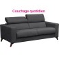 Canapé 3 places convertible en tissu de luxe AVIR, anthracite, Gris anthracite Canapé 3 places convertible en tissu de luxe AVIR, anthracite, Gris anthracite