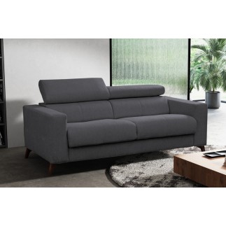 Canapé 3 places convertible en tissu de luxe AVIR, anthracite
