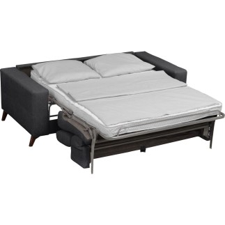 Canapé 3 places convertible en tissu de luxe AVIR, anthracite