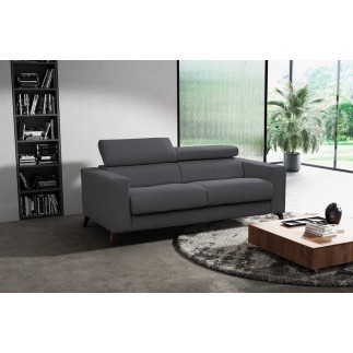Canapé 3 places convertible en tissu de luxe AVIR, anthracite
