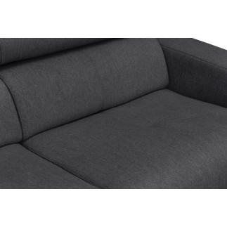 Canapé 3 places convertible en tissu de luxe AVIR, anthracite