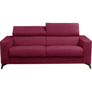 Canapé 3 places convertible en tissu de luxe AVIR, fuschia
