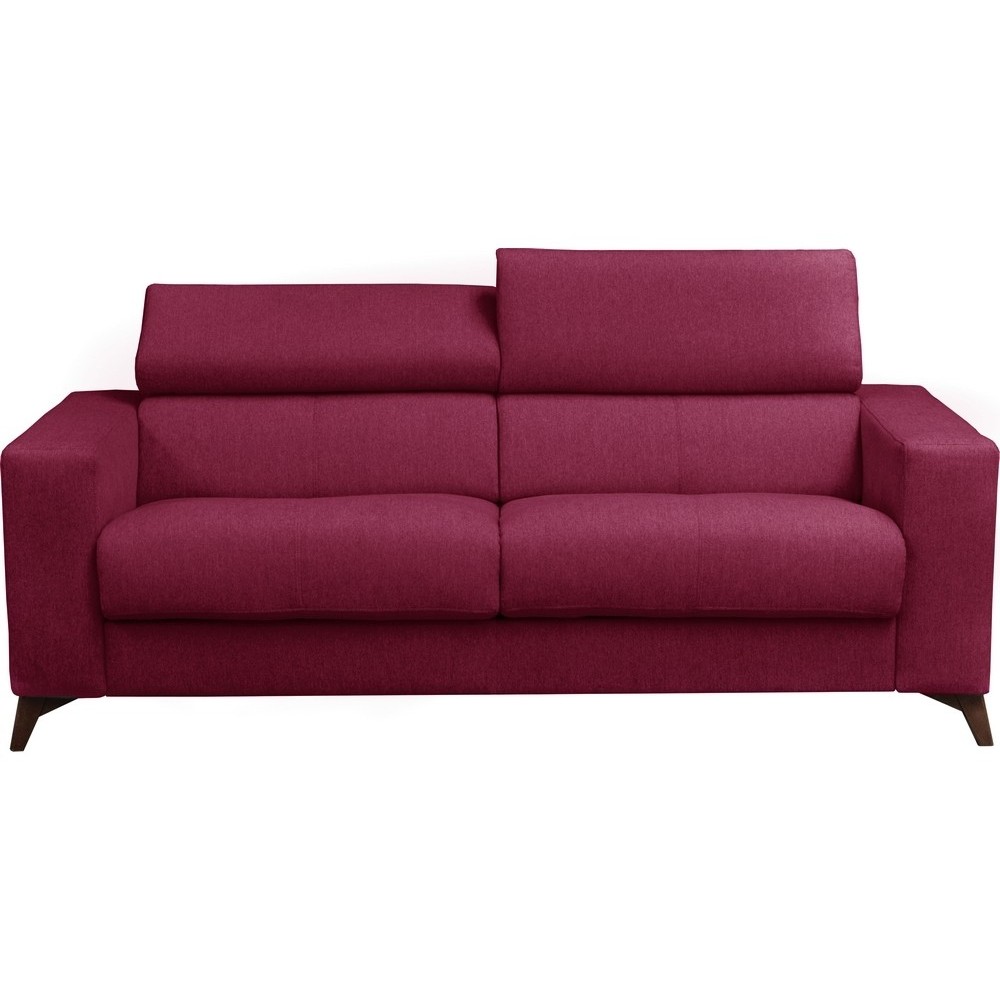 Canapé 3 places convertible en tissu de luxe AVIR, fuschia Canapé 3 places convertible en tissu de luxe AVIR, fuschia