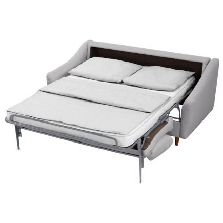 Canapé 3 places convertible en tissu de luxe HANS, gris clair