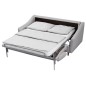Canapé 3 places convertible en tissu de luxe HANS, gris clair Canapé 3 places convertible en tissu de luxe HANS, gris clair
