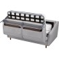 Canapé 3 places convertible en tissu de luxe HANS, gris clair Canapé 3 places convertible en tissu de luxe HANS, gris clair