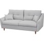 Canapé 3 places convertible en tissu de luxe HANS, gris clair Canapé 3 places convertible en tissu de luxe HANS, gris clair