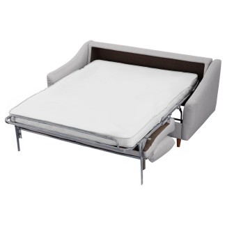 Canapé 3 places convertible en tissu de luxe HANS, gris clair
