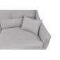 Canapé 3 places convertible en tissu de luxe HANS, gris clair Canapé 3 places convertible en tissu de luxe HANS, gris clair