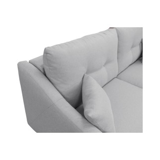 Canapé 3 places convertible en tissu de luxe HANS, gris clair