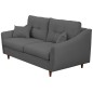 Canapé 3 places convertible en tissu de luxe HANS, gris foncé Canapé 3 places convertible en tissu de luxe HANS, gris foncé