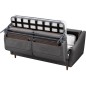 Canapé 3 places convertible en tissu de luxe HANS, gris foncé Canapé 3 places convertible en tissu de luxe HANS, gris foncé