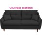 Canapé 3 places convertible en tissu de luxe HANS, gris anthracite Canapé 3 places convertible en tissu de luxe HANS, gris anthracite