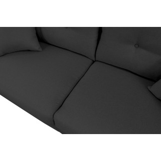 Canapé 3 places convertible en tissu de luxe HANS, gris anthracite